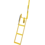 Close up view of 3 Step Adjustable Stake Rolson Ladder